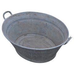 Vintage Zinc Tub from Hungary