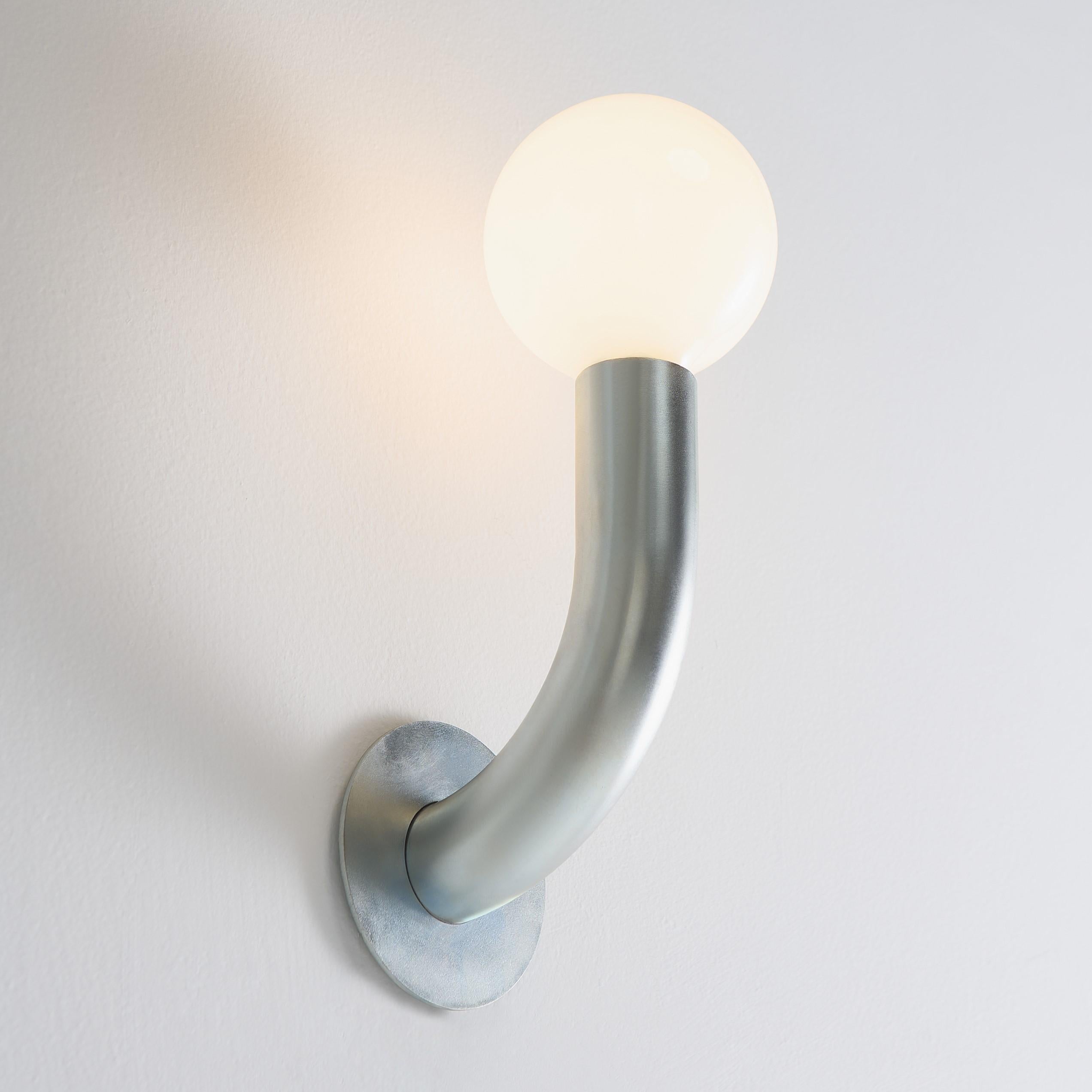 Brazilian Zinc Wall Light Curva For Sale