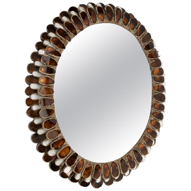 Zinnia, Talosel Mirror Encrusted with Mirrors on the Surrounds