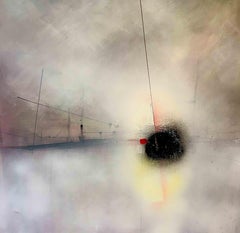 ‘the fog’ Contemporary Abstract Landscape Acrylic On Canvas By Zion Mor