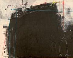 "Blue" Paesaggio urbano contemporaneo minimalista espressionista astratto