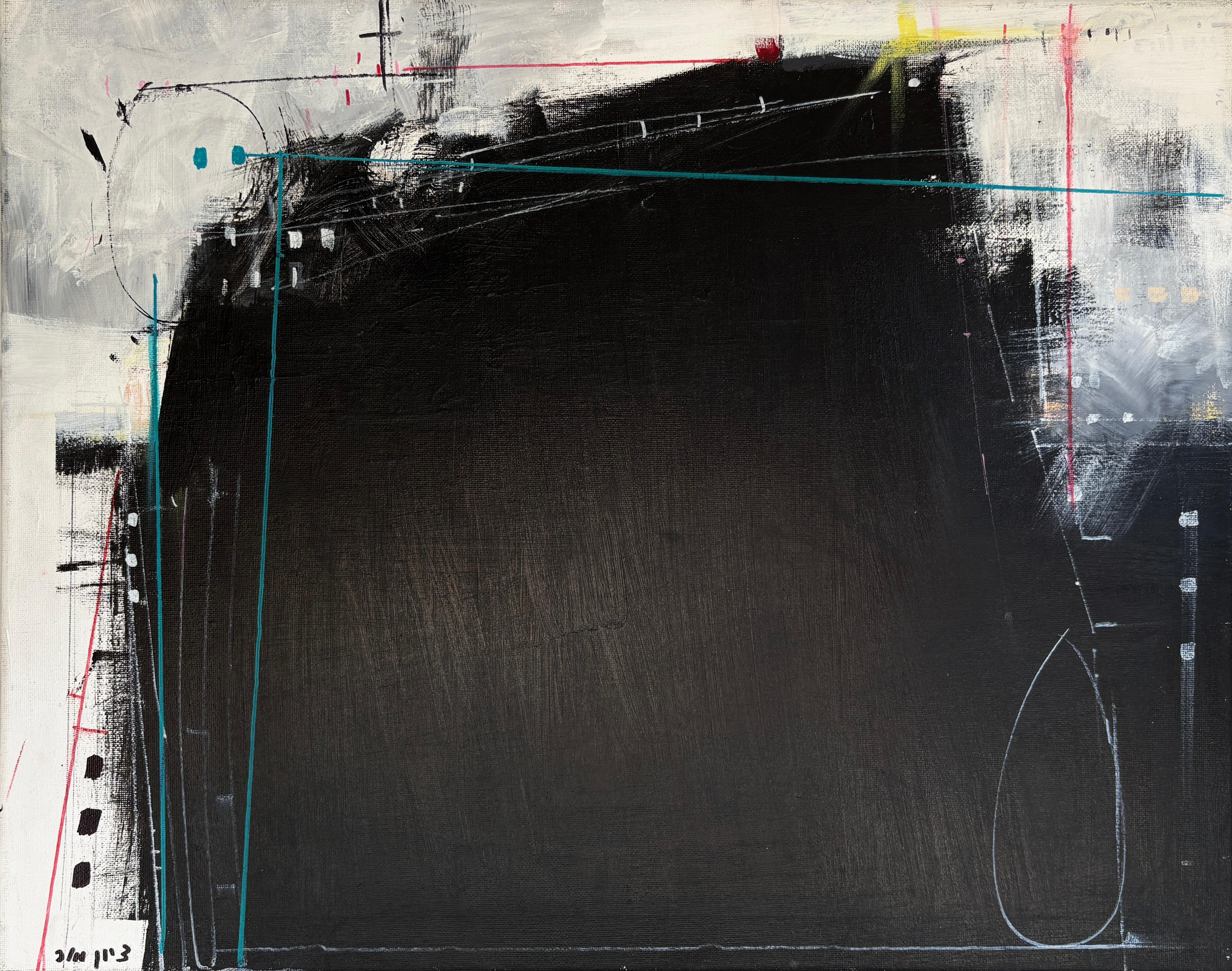"Blau" Minimalistischer Abstrakter Expressionist Contemporary Urban Landscape