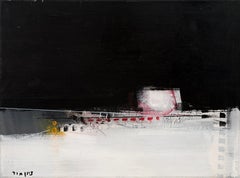"Silent District" Schwarz-Weiß Minimalistische Abstrakte Expressionistische Landschaft