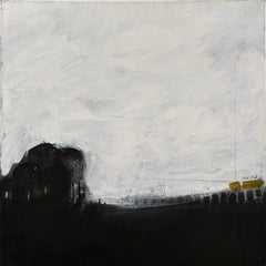 „The Station“ Kleine minimalistische urbane Landschaft des Abstrakten Expressionismus