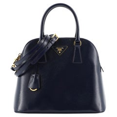 Zip Around Convertible Dome Satchel Vernice Saffiano Leather North South