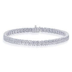 Bracciale tennis con diamanti Whiting in oro bianco 18 carati