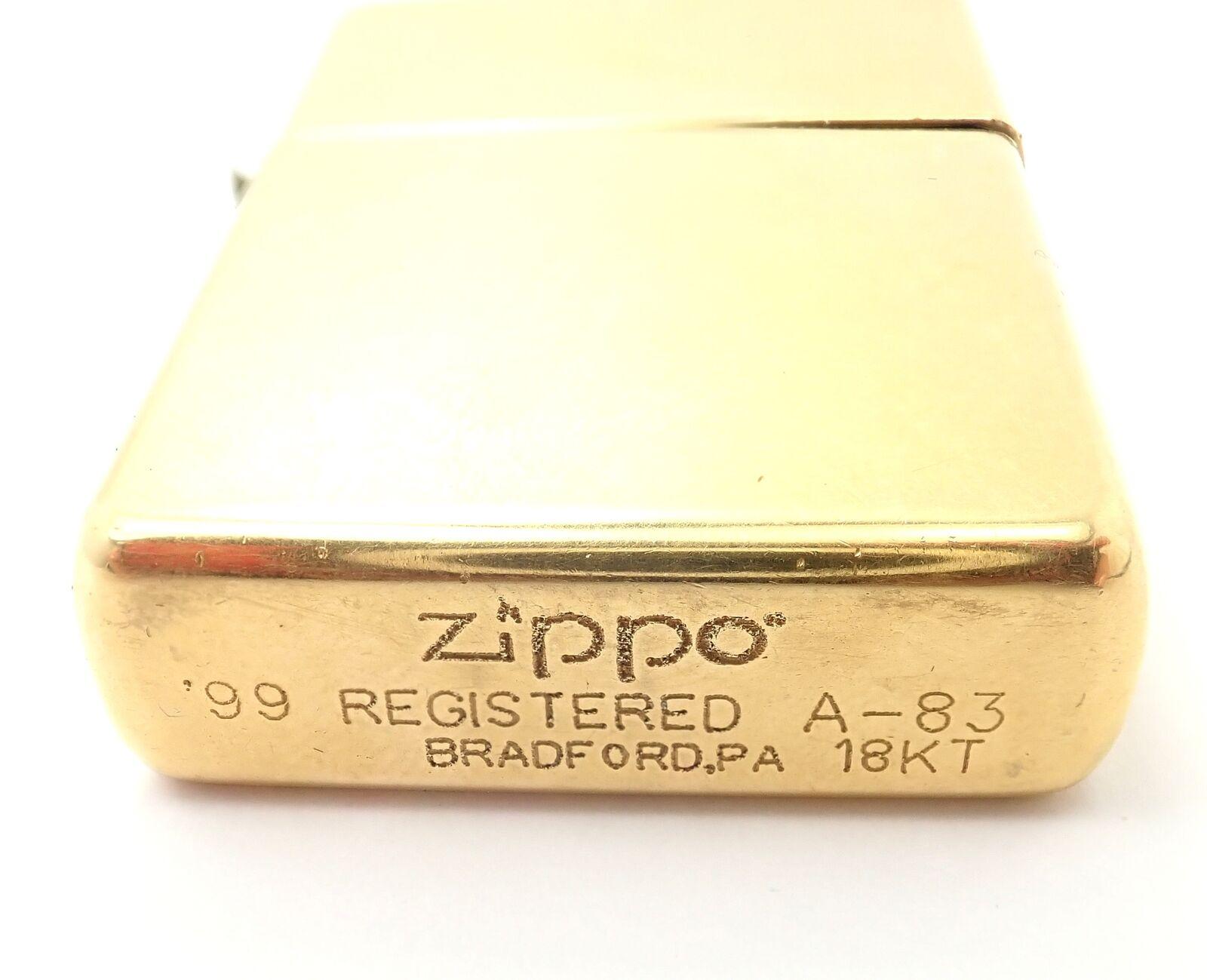 zippo gold 18k