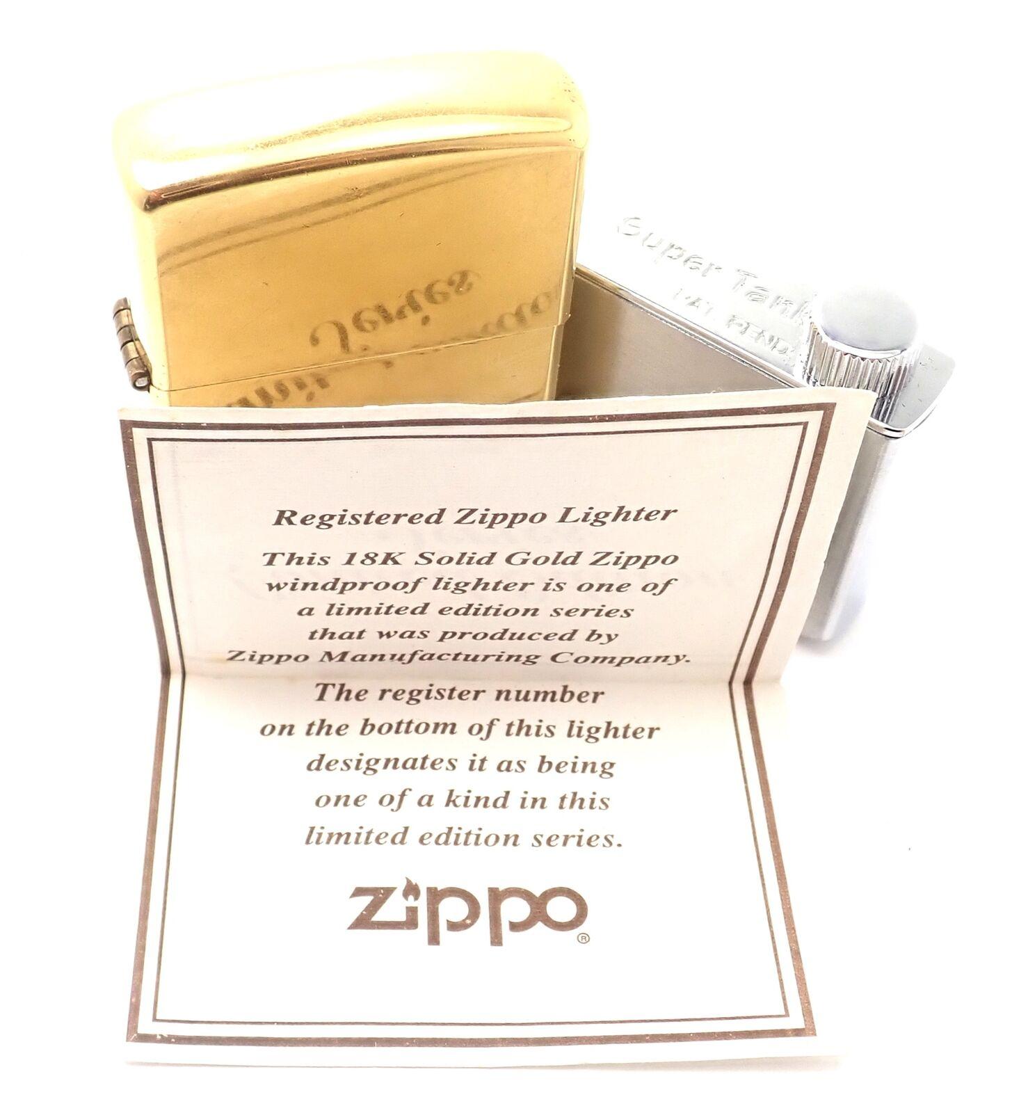Zippo Limited Edition Solid Yellow Gold Lighter 2