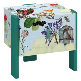 Ziqqurat Cabinet Extra Small Floral and Teal Color by Driade