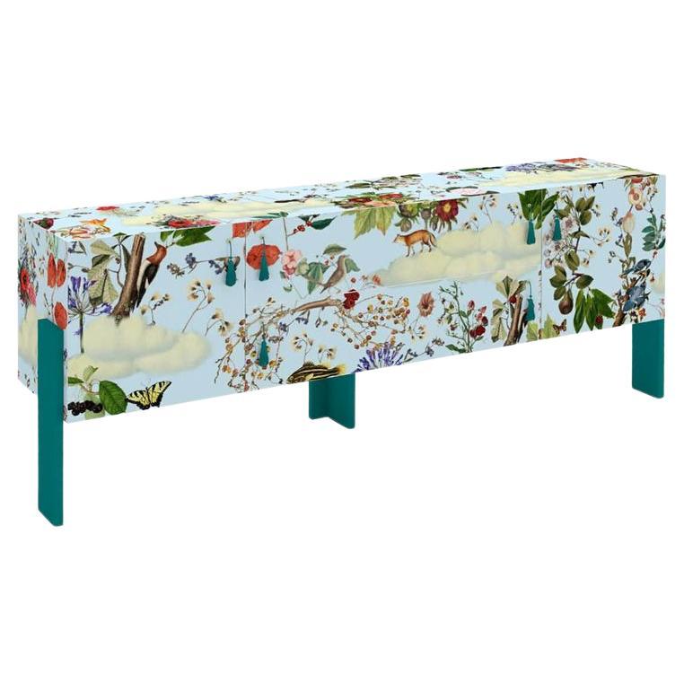 Ziqqurat Cabinet L Floral And Teal Color by Driade For Sale