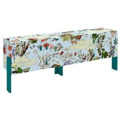 Ziqqurat Cabinet L Floral And Teal Color by Driade