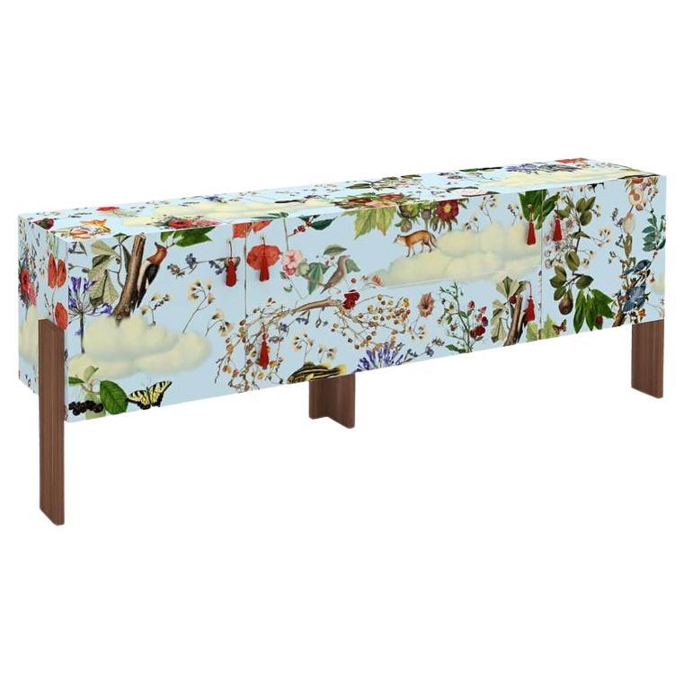 Ziqqurat Cabinet L Floral and Walnut by Driade