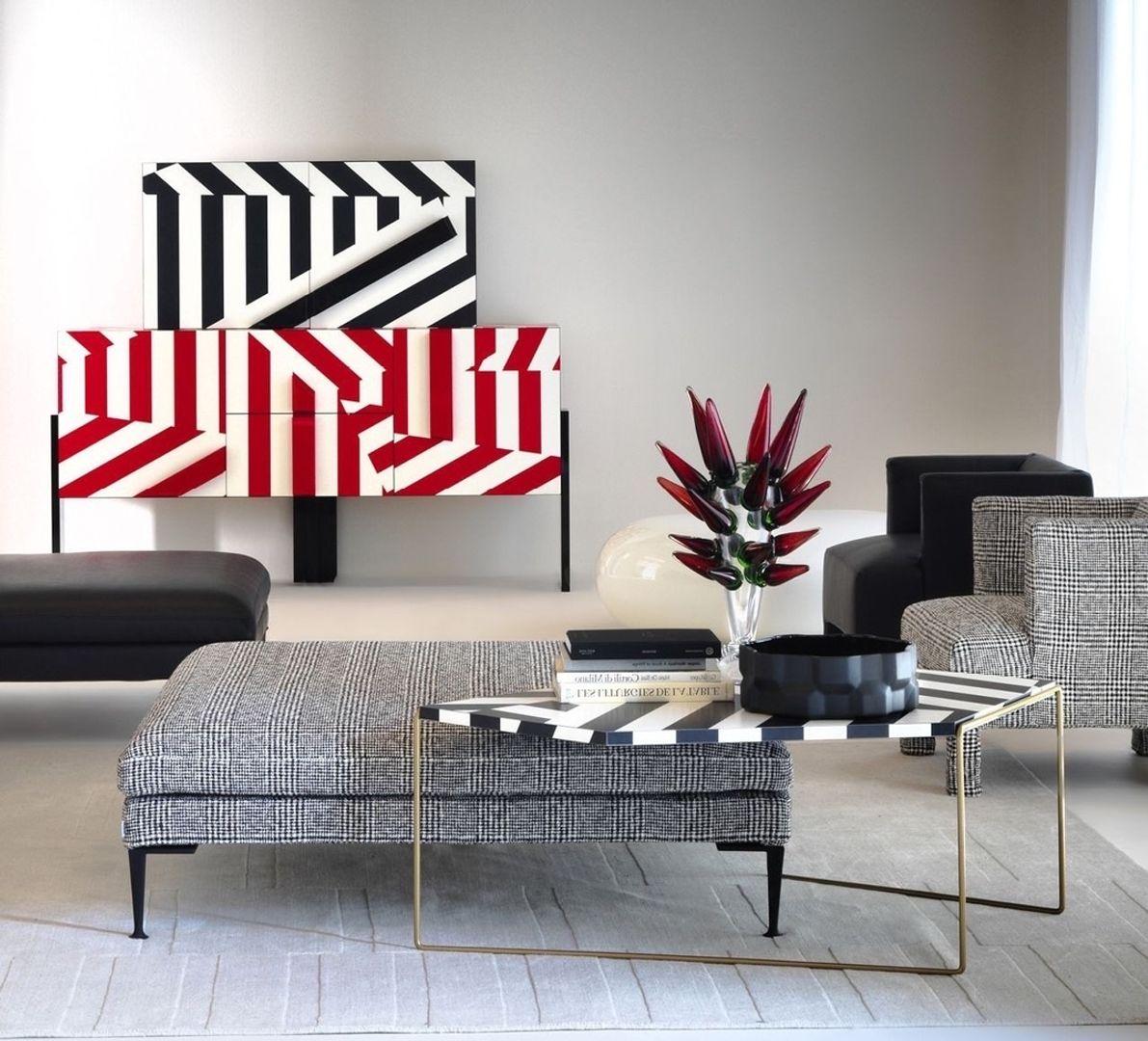 Ziqqurat Cabinet L White Black Red Stripes by Driade In New Condition For Sale In Beverly Hills, CA