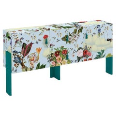 Ziqqurat Cabinet M Floral and Teal Color by Driade