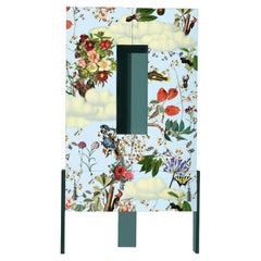 Ziqqurat Vertical Cabinet M Floral and Teal Color by Driade