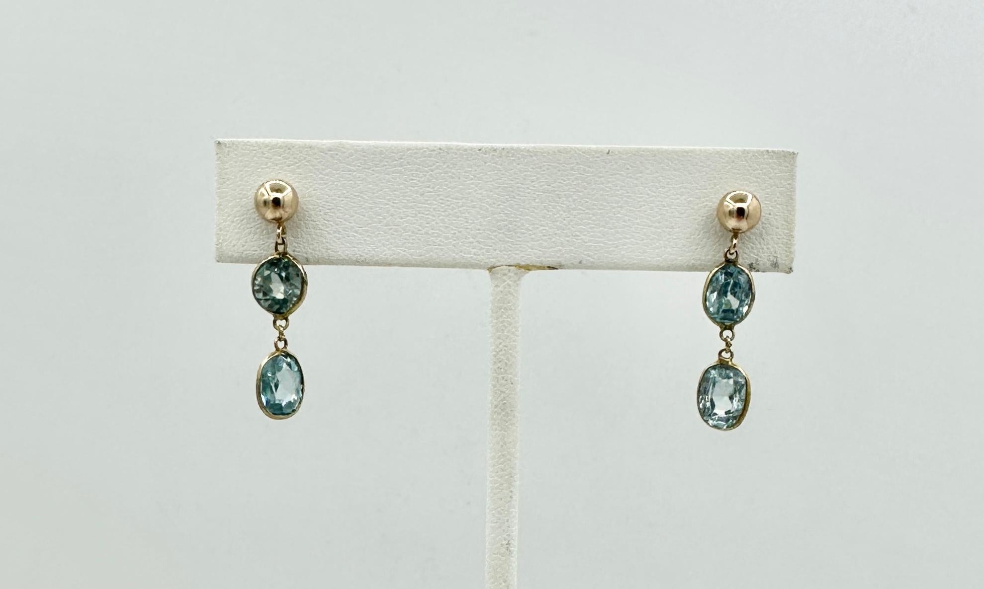 Women's Zircon Earrings Gold Antique Retro Dangle Drop Earrings Bridgerton Downton Abbey For Sale