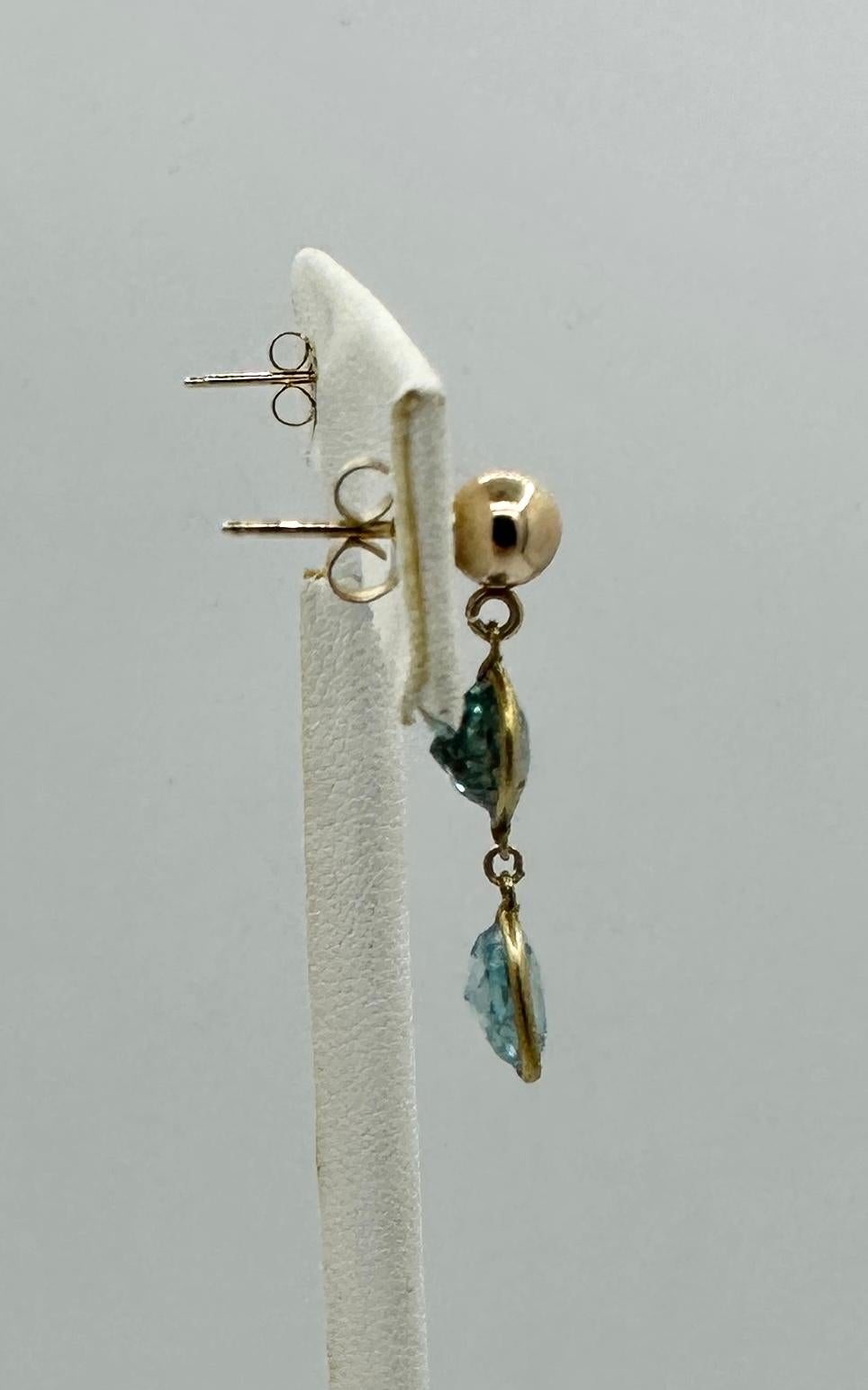 Zircon Earrings Gold Antique Retro Dangle Drop Earrings Bridgerton Downton Abbey For Sale 2