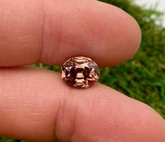 Zircon natural Loose Gemstone 6.07 ct., Oval cut, Sri-Lanka, Certificate GFCO