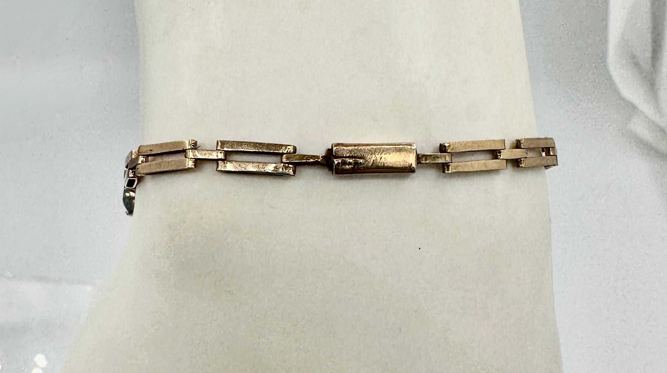 Zircon Stacking Tennis Bracelet Gold Antique Retro 3