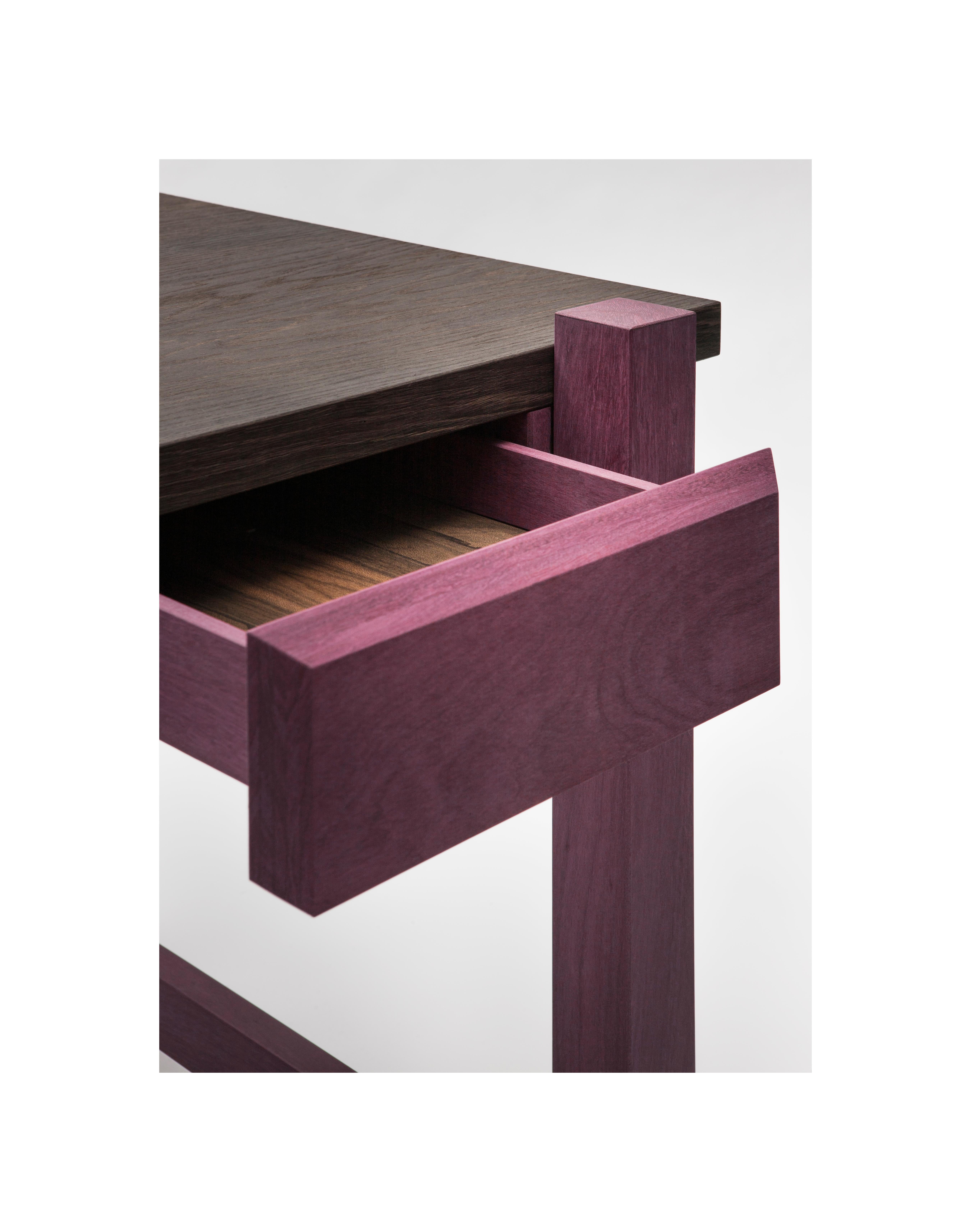 Schreibtisch aus Zirikote und Amaranthholz von Antonio Aricò für Delvis Unlimited (Italienisch) im Angebot