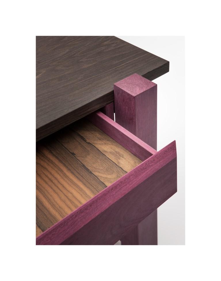 Italian Ziricote and Amaranth Wood Desk by Antonio Aricò for Delvis Unlimited For Sale