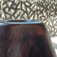 Ziricote Wood Vase h50 design Franco Albini - edit b Officina della Scala