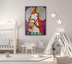 ZIRKUS Colourful Horse 1970s Polish Circus Poster, Szemelowski