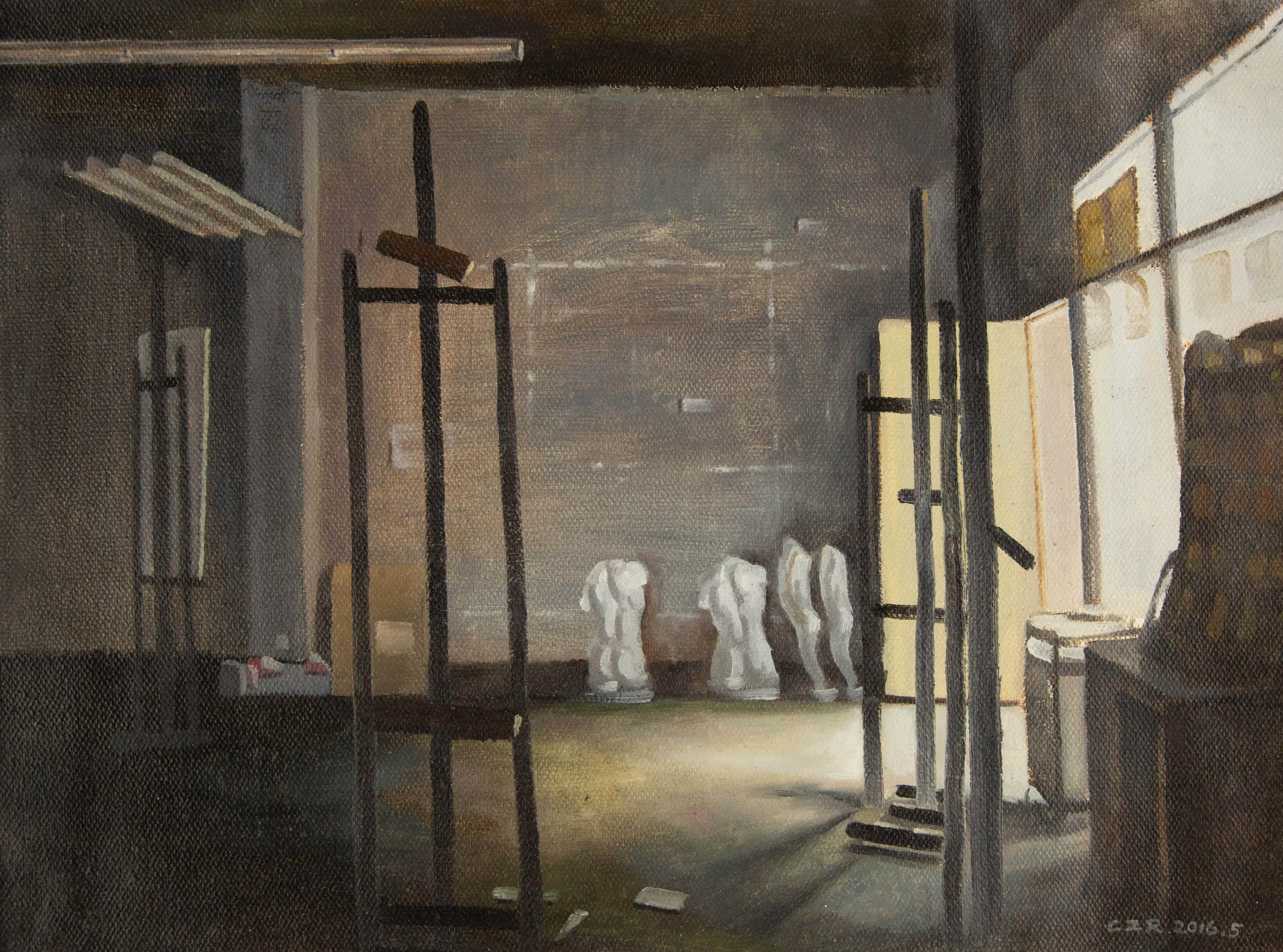  Titre : Lumière dans le Studio
 Médium : Huile sur toile
 Taille : 12 x 15.5 pouces
 Cadre : Options d'encadrement disponibles !
 Condit : Le tableau semble être en excellent état.
 Note : Cette peinture n'est pas tendue
 Année : 2016
 Artistics :