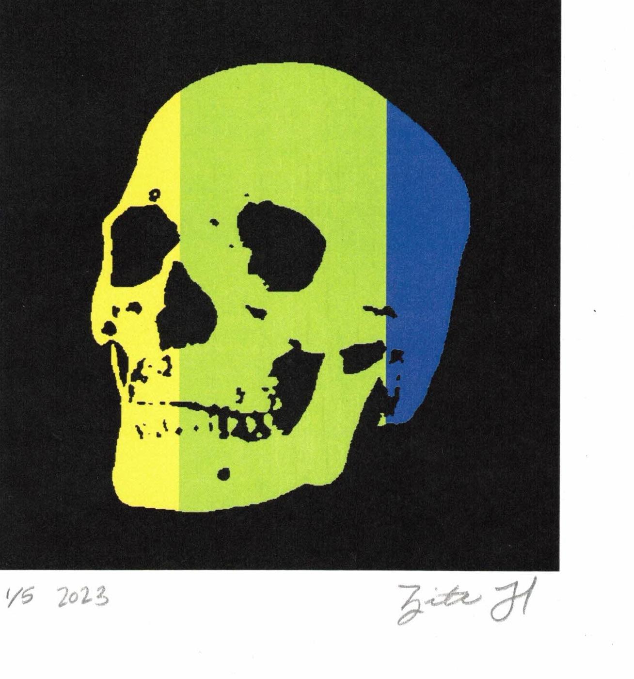 Zita Hastings, American, b.1996

Rainbow Skull #248, Print Year: 2023, Printed on 11x8.5 inch card stock, image size is approx 3.8x3.8 inches. Hand Signed in Pencil.

Artist Biography:
Zita Hastings is an American artist of Native American, Mexican