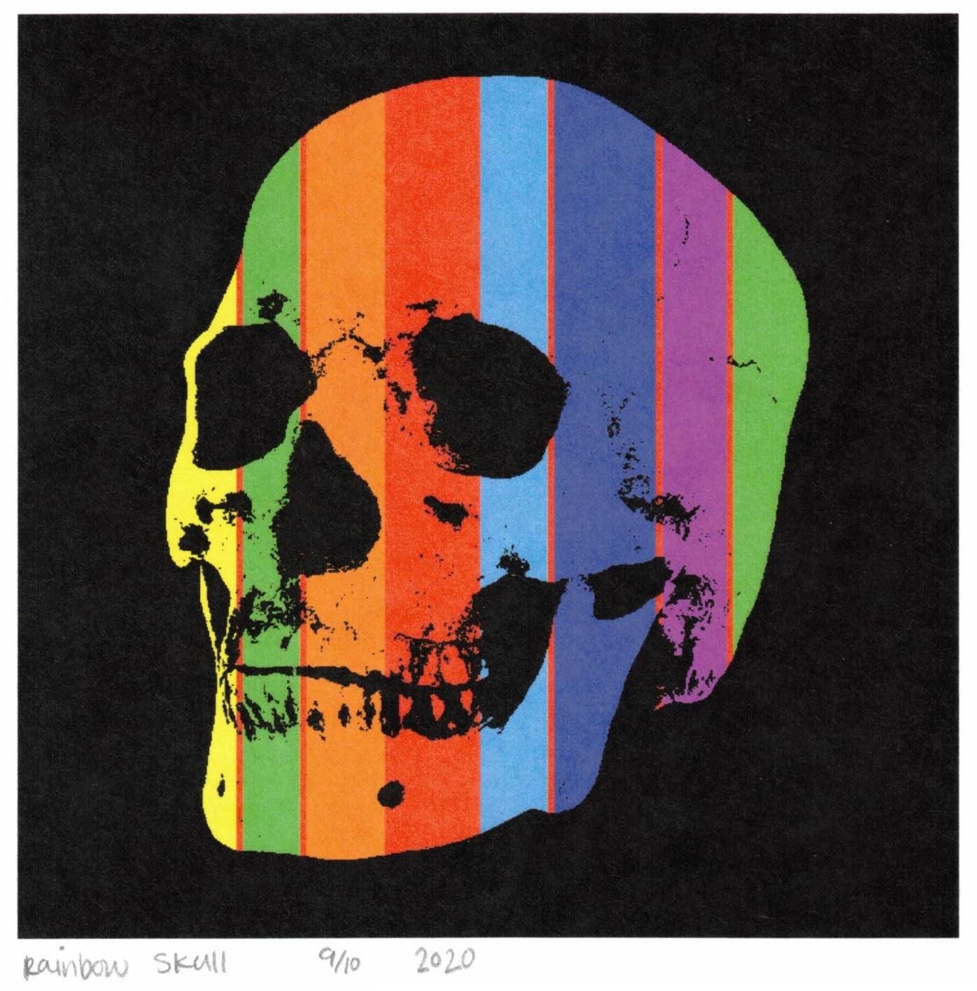 Rainbow Skull - Print by Zita Hastings