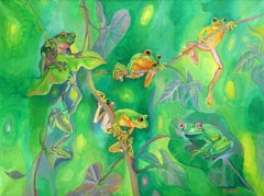 Die Grünen. Öl auf Leinwand, 76x101,5 cm, Öl