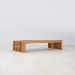 Zither Lattice Coffee Table by Maria Yee, Solid Makata Hardwood, 72”