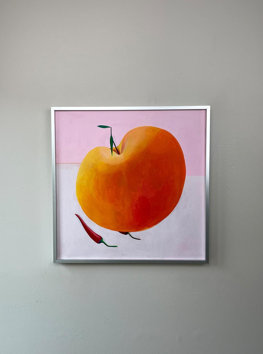 peach painting acrylic