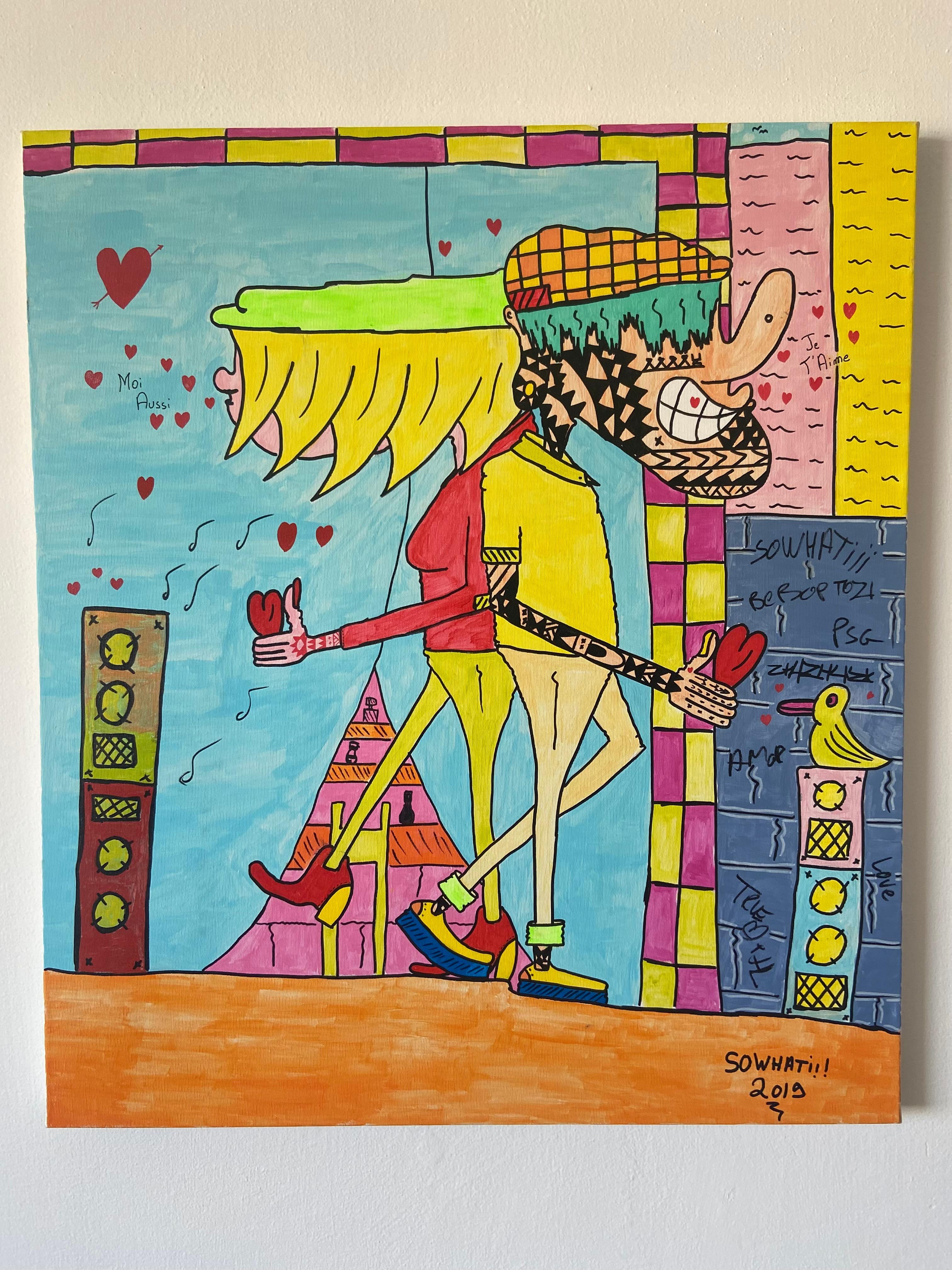 Israeli Contemporary Art by Ziv Lahat - Toi et Moi A L'hotel Amour For Sale 1