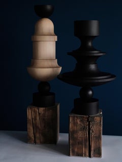 Close to Heart 1 & 2 - Sculpture en bois de Zlata Kornilova