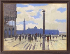 Venice - Impressionist Oil on Canvas Italian Square Dappled Light Painting