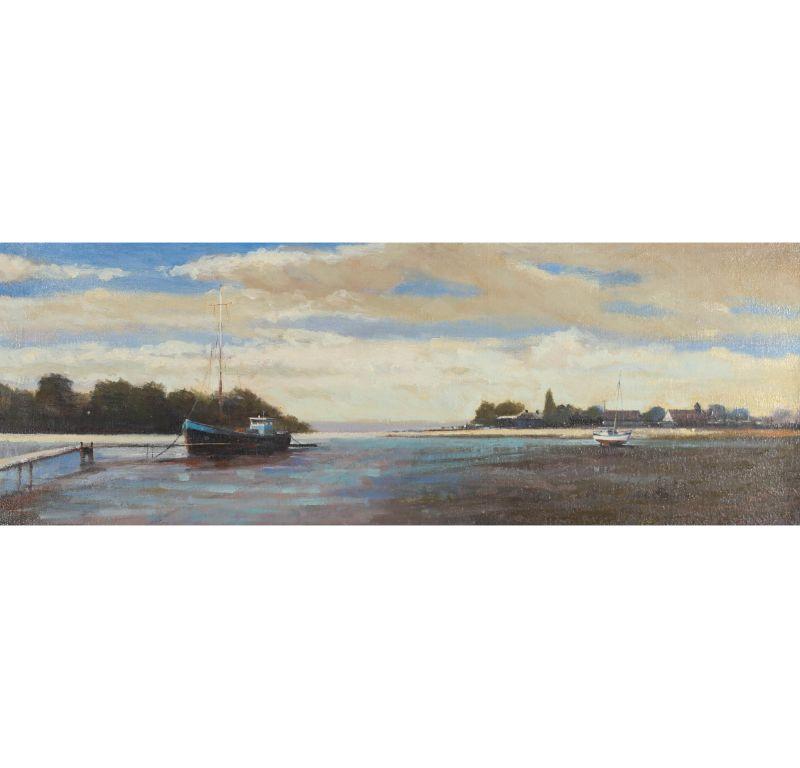 Zlatan Pilipovic (nato nel 1958) - Olio contemporaneo incorniciato, Estuario del cielo in vendita 1