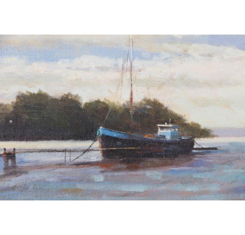 Zlatan Pilipovic (b.1958) - Framed Contemporary Oil, Estuary Sky For Sale 3