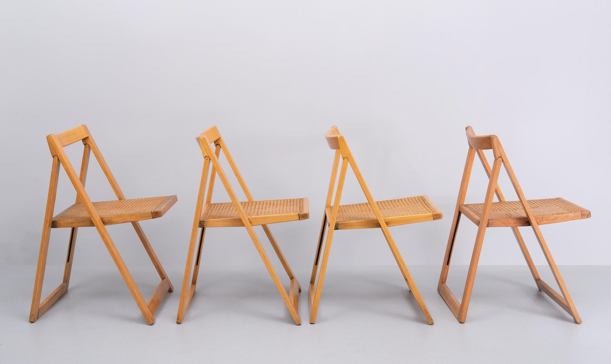 ZMG Thonet Beech wood Folding chairs 1950s  For Sale 1