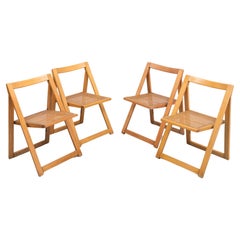 Vintage ZMG Thonet Beech wood Folding chairs 1950s 