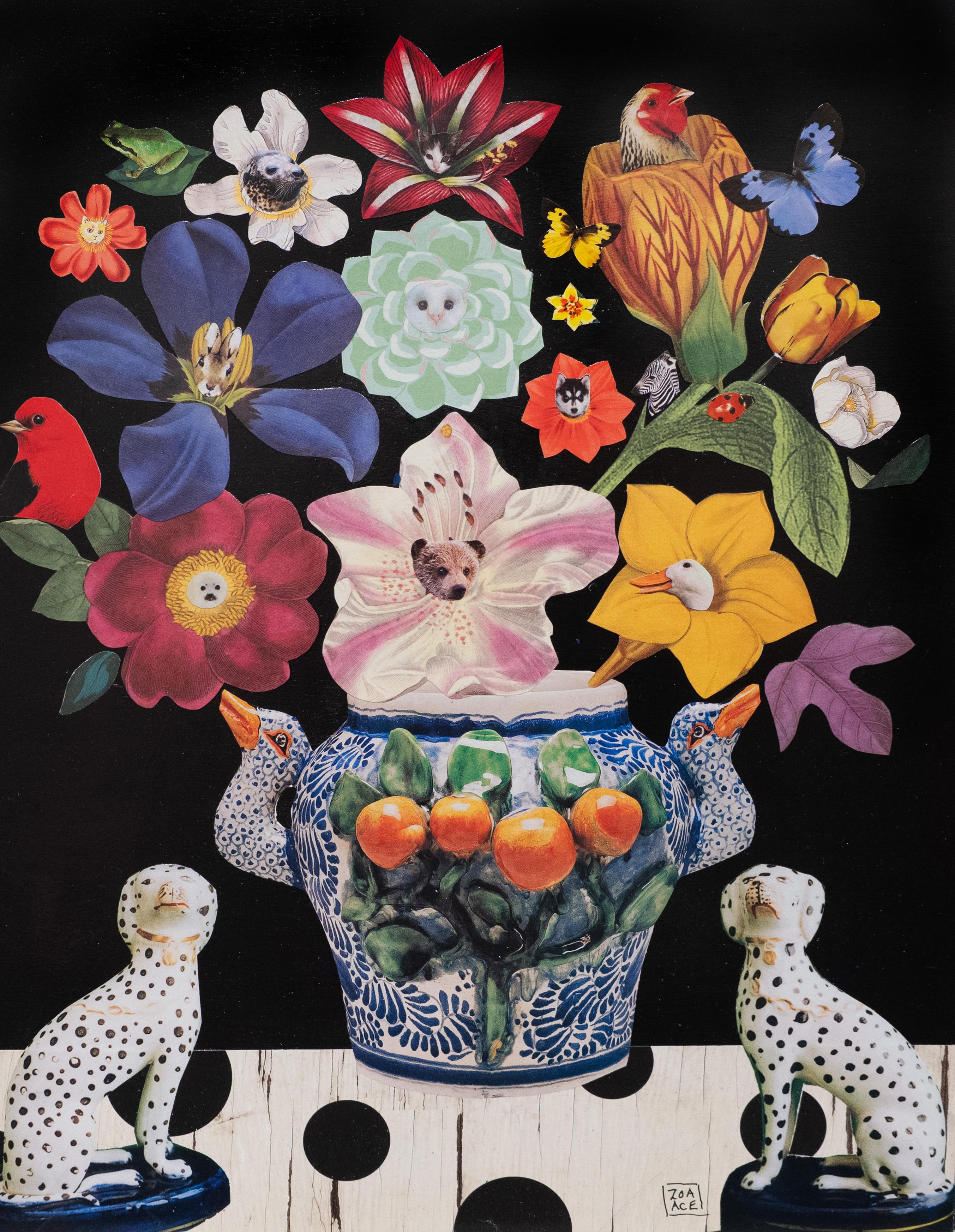 Animalia Bouquet - Mixed Media Art by Zoa Ace