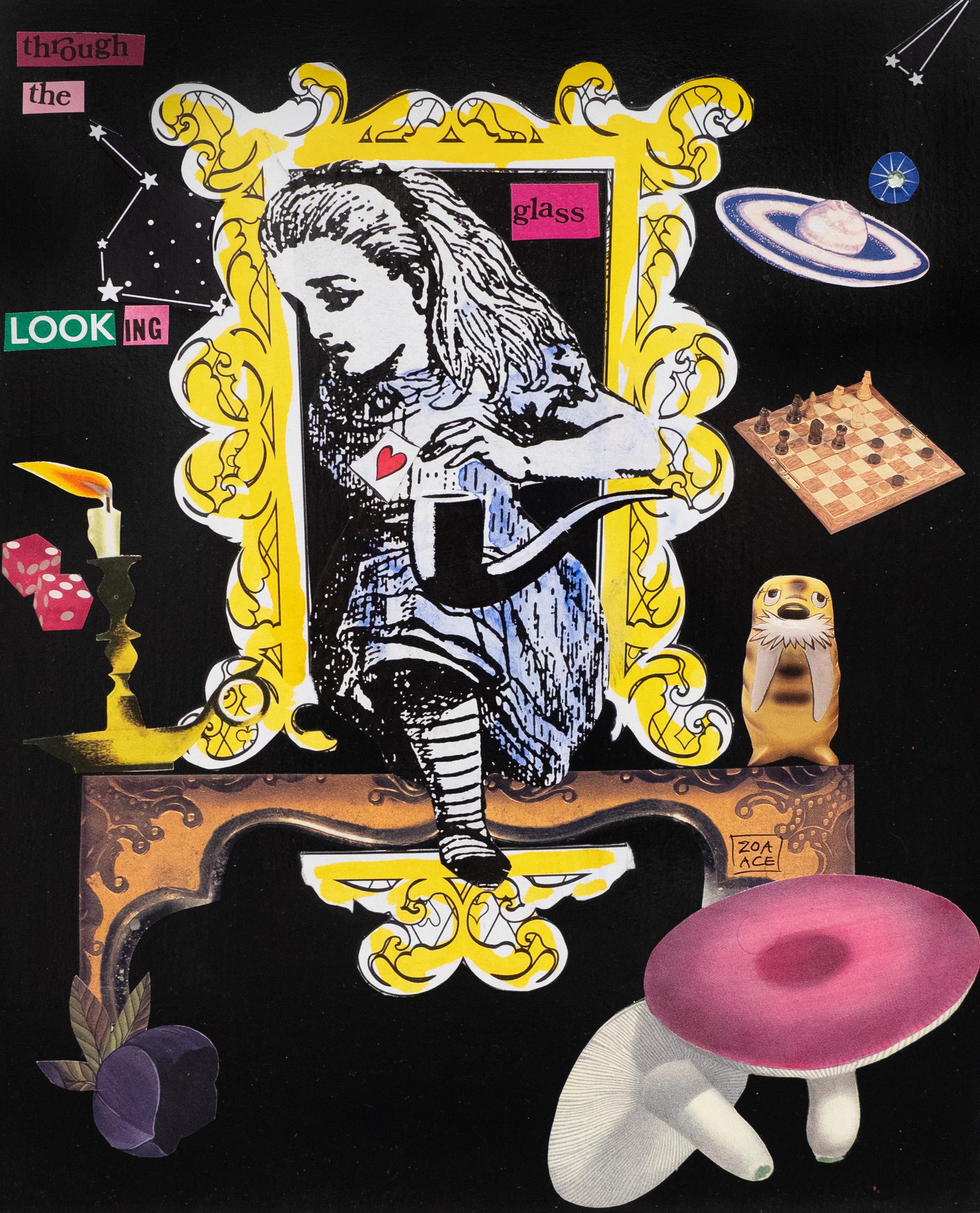 Though The Looking Glass - Mixed Media Art by Zoa Ace