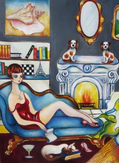 „Urbaner Innenraum“, Ölgemälde