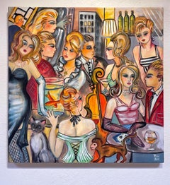 "Urban Party" (2006) By Zoa Ace, Original Oil Painting on Canvas, Contemporary