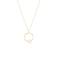 Zodiac Aquarious 18k Gold Necklace