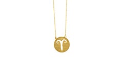 Zodiac Aries 18 Karat Gold Plated Necklace Suneera