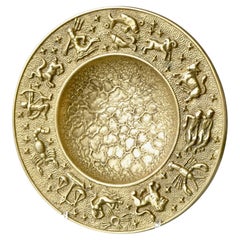 Ciotola Zodiac Art Deco in bronzo di Nordisk Malm, Danimarca, anni '40