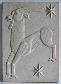 Zodiac Artificial Stone Relief Sign of Capricorn, c. 1940