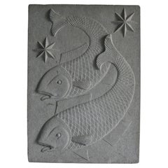 Zodiac Artificial Stone Relief Sign of Pisces, c. 1940