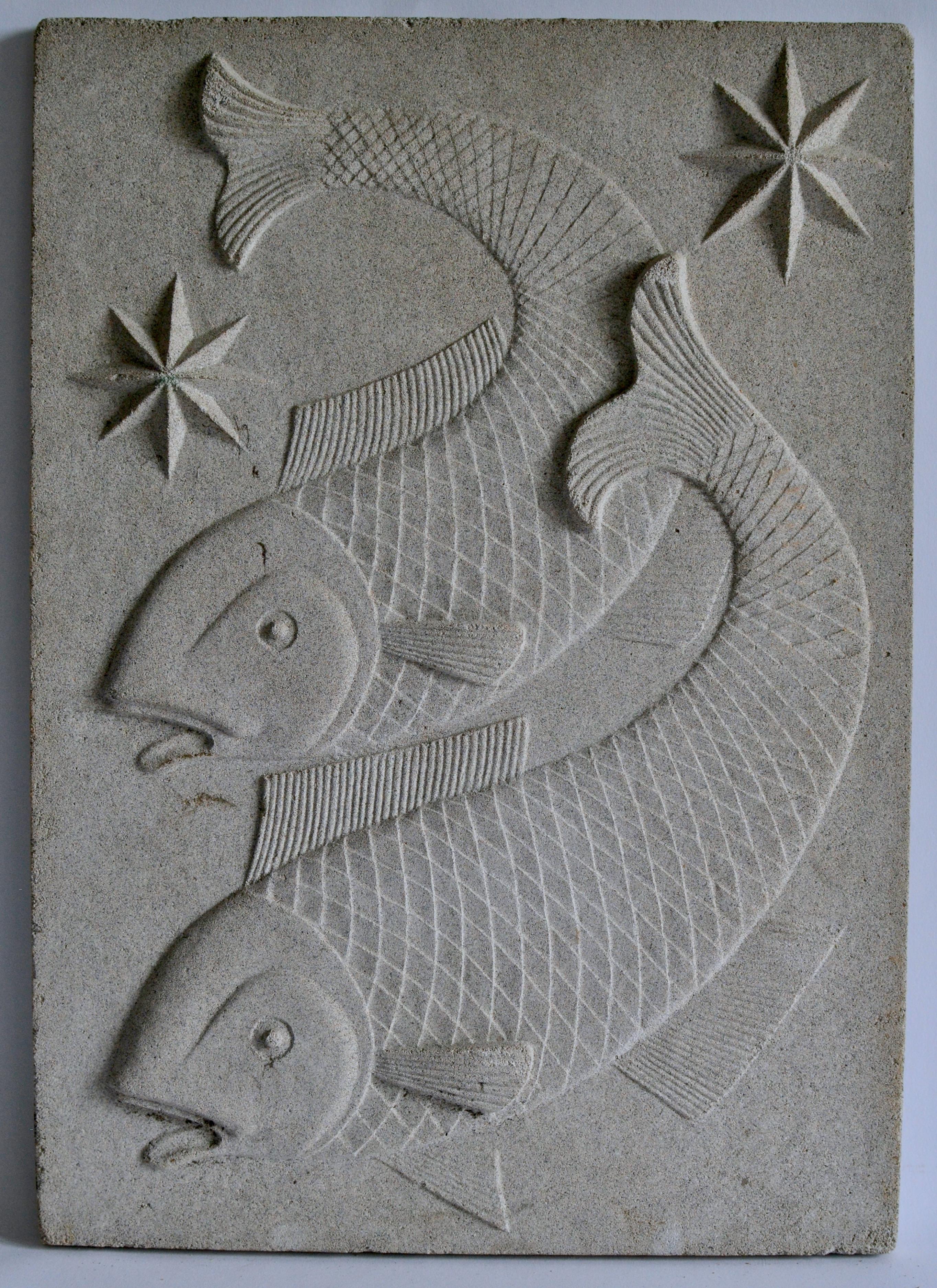 Swedish Zodiac Artificial Stone Relief Sign of Scorpio, c. 1940